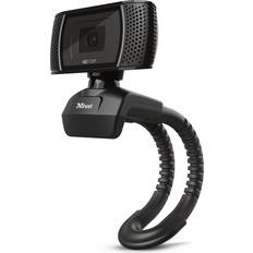 Trust Trino HD Webcam with Microphone, 1280x720, 30 FPS, Universal Stand, USB, Web Camera with Photo Button for Streaming, Video Calling, Skype