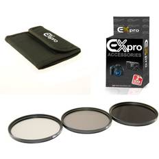 Camera Lens Filters Ex-Pro 67mm ND 3 Piece Filter Kit with Case, ND2, ND4, ND8