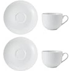 Vidrio Tazas de café espresso Mikasa MKCHTCUPPK2 Chalk-Juego Porcelana 220 ml Taza de café espresso