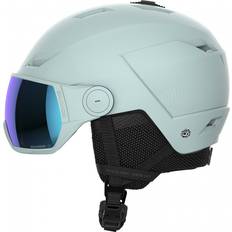 Salomon Icon LT Visor, skihjelm med visir, akvamarin