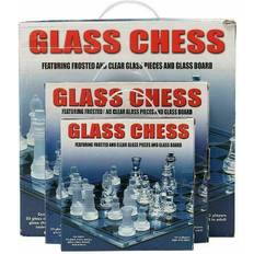 Kidzbuzz Small GLASS BOARD TRADITIONAL CHESS SET GAME