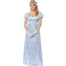 Franco Regency Duchess Fancy Dress Costume for Women Blue/White