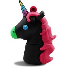 Keshen Fashion Single Horn Horse Design USB Flash Drive U Disk USB 2.0 black_32G