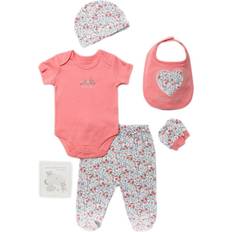 Rock A Bye Baby Floral Print Cotton 6-Piece Baby Gift Set Pink Newborn