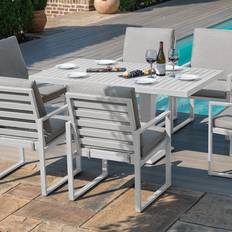 Maze Rattan Lounge Amalfi White Dining Set