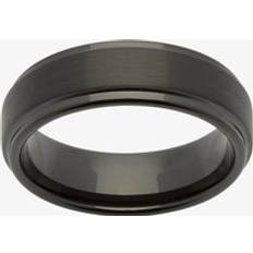 Unique Mens Black Tungsten 7mm Ring TUR-54