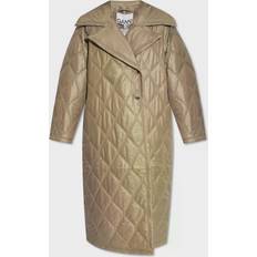 Ganni Donna Cappotti Ganni Women's Shiny Quilt Coat - Fallen Rock