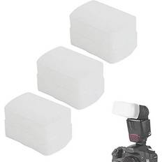 Topiky Flash Softbox Diffuser, 3Pcs Mini Polyethylene Camera External Speedlite Light Reflector Soft Light Box for Canon 580EX Top Flash Studio Portrait