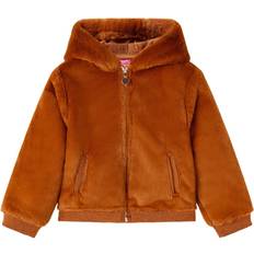 Fourrure Vestes vidaXL Veste À Capuche Pour Enfants - Cognac