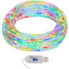 vidaXL Fairylights-Lyskæde 40 m 400 LED'er 8 Funktioner Flerfarvet