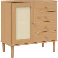 Braun Sideboards vidaXL Look Sideboard 80x80cm