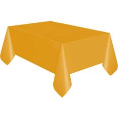 Table Cloths Unique Party Reusable Rectangular Plastic Tablecover 19 Colours One Size Orange