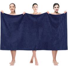 Jumbo Large Towels 35 in 70 in Navy Blue