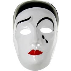 Rot Voll abdeckende Masken Pierrot Maske PVC Faschingsmaske