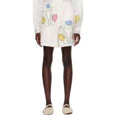 Bode White Patchwork Lotus Shorts MULTI XL-XXL