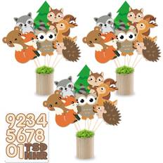 Party Supplies Yaaaaasss! Woodland Animals Centerpiece Sticks DIY Woodland Animals Table Decorations Woodland Creature Cutouts for Woodland Theme Baby Shower Birthday Party Supplies Set of 24