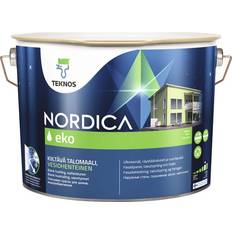 Teknos Fasadfärg akrylatfärg oxidröd
