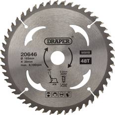 Power Tool Accessories Draper TCT Circular Saw Blade for Wood, 165 x 20mm, 48T