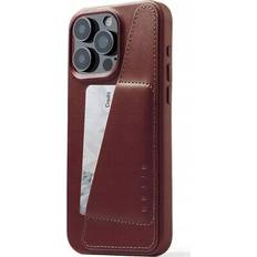 Mujjo Schutzhülle case cover handyhülle etui für iphone 15 pro max dunkelrot Rot