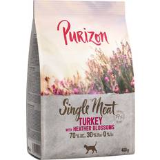 Animali domestici Purizon Single Meat Tacchino con Fiori di erica 2 x 400 g