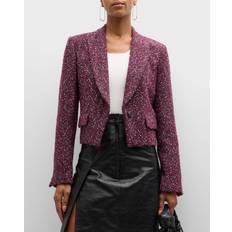 Red Blazers Rag & Bone Valerie Tweed Blazer Burgundy