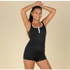 NABAIJI Decathlon One-Piece Heva Swimsuit Shorty Zip Black