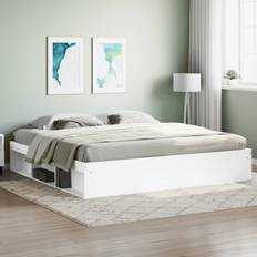 Hvid Sengeben vidaXL Sengeramme 200x200 cm Hvid Sengeben