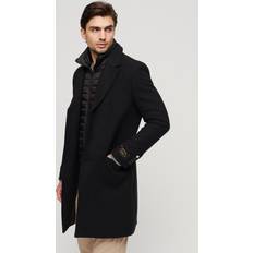 Superdry Coats Superdry In Wool Town Coat, Black