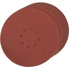 Loops 10 Pack 225mm 80 Grit Sanding Sheet Discs Hole Punch Aluminium Oxide Hook