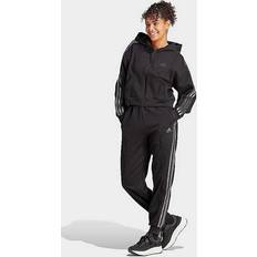 XS Tute intere Adidas Tuta Donna Fitness Misto Cotone Nera - Nero