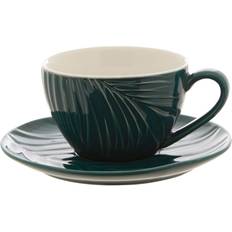 Verde Tazzine da caffè espresso Premier Housewares Bali Cup And Saucer - Dark Green Tazzina da caffè espresso