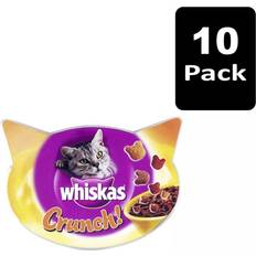 Whiskas Cats - Treats Pets Whiskas Crunch Tasty Topping Cat Treats Chicken Turkey & Duck 1kg 10x100g