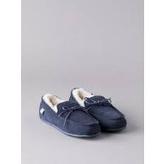 Lakeland Leather Sheepskin Moccasins Navy