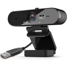 Webcams Chronus Webcam 2K 2560x1440P Web camera Video PC Camera Live Online Teaching USB Webcam for streaming Web Camera with MicrophoneBlack
