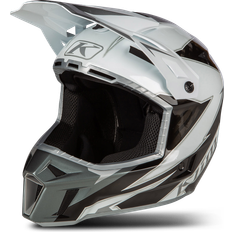 Klim Motorcykelhjälmar Klim F3 Carbon Crosshjälm Lightning Vit