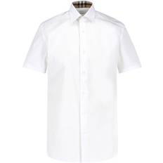 Burberry Skjortor Burberry Kortärmad Skjorta Med Broderi - White