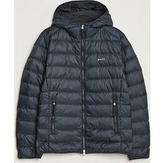 Feathers Outerwear Gant Mens Light Down Hooded Jacket Black