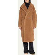 Viskose Mäntel Max Mara Cappotto Lungo 'Teddy' Di Lana - Female - Beige