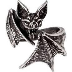 Tenn Ringar Alchemy Gothic Ring Nighthawk Wrap Ring för Dam silverfärgad