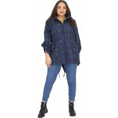 Abbigliamento esterno Brave Soul Plus Fishtail Damen Parka XLJK-RAVECHECK blau