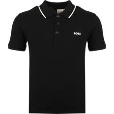 BOSS Contrast Trim Black Short Sleeve Polo Shirt