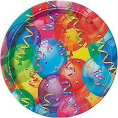 Unique Party Brilliant Balloons Plates Pack of 8