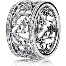 Pandora Gråa Ringar Pandora Ring Vergissmeinnicht 190991ACZ lila