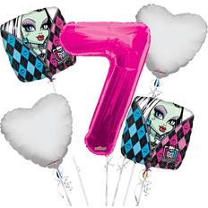 Animal Latex Balloons Anagram Monster High Balloon Bouquet 7th Birthday 5 pcs Party Supplies