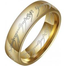 Cheap Men Rings HOD Health & Home Fashion The Lord Of Rings For Men 18K Gold Plating Stainless Steel Jewelry