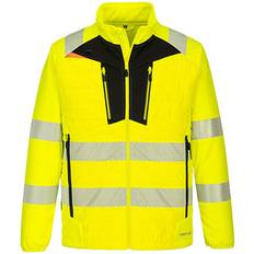 EN ISO 20471 Work Jackets Portwest DX4 Hi-Vis Hybrid Baffle Jacket - Yellow/Black