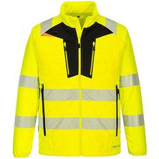 EN ISO 20471 Work Jackets Portwest DX4 Hybrid Baffle arbejdsjakke, Hi-Vis Orange/Sort