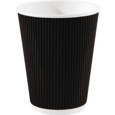 Fiesta Recyclable Coffee Cups Ripple Wall Black