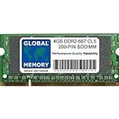 4GB DDR2 667MHz PC2-5300 200-PIN SODIMM MINNE RAM FÖR INTEL MACBOOK SENT 2007 TIDIGT 2008 AND MACBOOK PRO MITTEN/SENT 2007 TIDIGT/SENT 2008 TIDIGT 2009