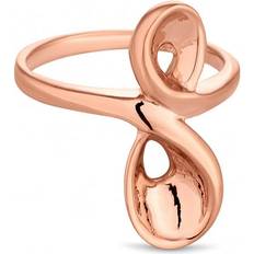 Pink Rings Simply Silver 14ct Rose Gold Plated Sterling Infinity Ring
